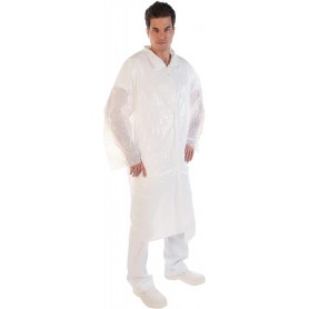 HYGOSTAR Blouse visiteur avec boutons pression, blanc