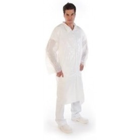 HYGOSTAR Blouse visiteur avec boutons pression, bleu