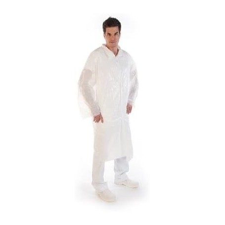 HYGOSTAR Blouse visiteur avec boutons pression, bleu