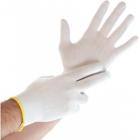 HYGOSTAR Gant de travail Ultra Flex, en nylon, L, blanc