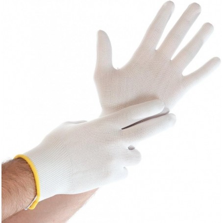 HYGOSTAR Gant de travail Ultra Flex, en nylon, L, blanc