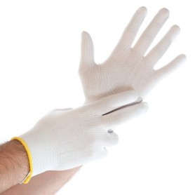 HYGOSTAR Gant de travail Ultra Flex, en nylon, S, blanc