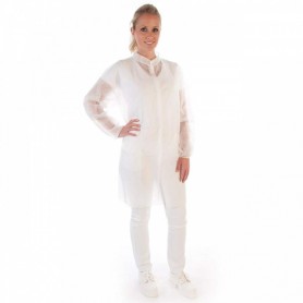 HYGONORM Blouse visiteur Light avec boutons pression, blanc,