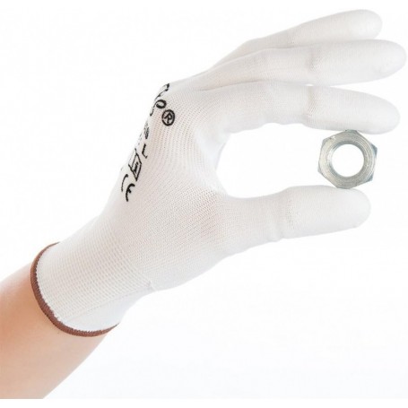 HYGOSTAR Gant de travail Ultra Flex Finger, M, blanc