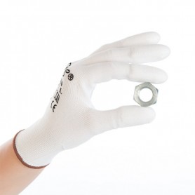 HYGOSTAR Gant de travail Ultra Flex Finger, XL, blanc
