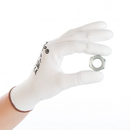 HYGOSTAR Gant de travail Ultra Flex Finger, XL, blanc