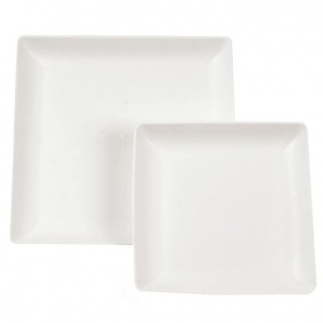 NATURE Star Assiette en canne sucre Eleganza, carr
