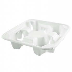 NATURE Star Porte-gobelets Quattro, canne sucre, blanc