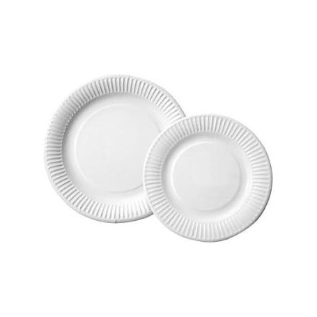 NATURE Star Assiette en carton, rond, 230 mm, blanc