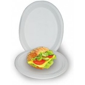 NATURE Star Assiette en canne sucre, ovale, 265 x 200 mm