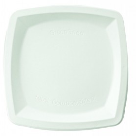 NATURE Star Assiette en canne sucre, carr, 200 x 200 mm