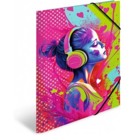 HERMA Chemise lastique \"Music Girl\", carton, A3