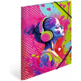 HERMA Chemise lastique \"Music Girl\", carton, A4