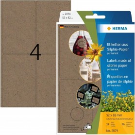 HERMA tiquette polyvalente silphie, 52x82 mm, brun naturel