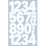 ZDesign HOME Sticker de chiffres, chiffres 0-9, blanc