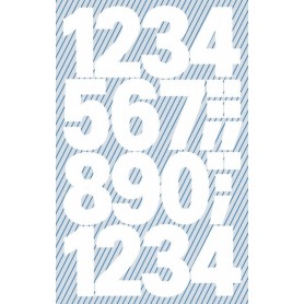 ZDesign HOME Sticker de chiffres, chiffres 0-9, blanc