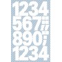 ZDesign HOME Sticker de chiffres, chiffres 0-9, blanc