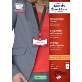 AVERY Porte-badge, 90 x 60 mm, avec tour de cou