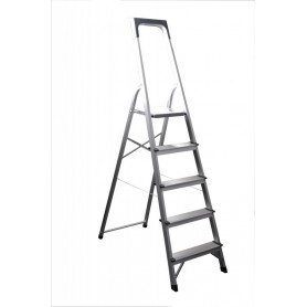 pavo Echelle repliable, 5 niveaux, argent/bleu