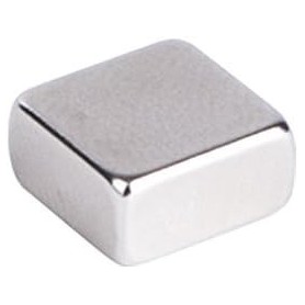 pavo Aimant au nodyme, carr, 10 x 10 x 5 mm, argent