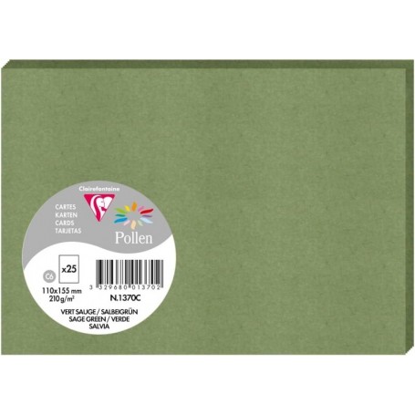 Pollen by Clairefontaine Carte C6, vert sauge