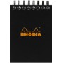 RHODIA Bloc spiral No. 11, A7, quadrill 5x5, noir
