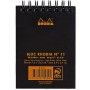 RHODIA Bloc spiral No. 11, A7, quadrill 5x5, noir