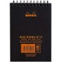 RHODIA Bloc spiral No. 13, format A6, quadrill 5x5, noir