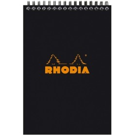 RHODIA Bloc spiral No. 16, format A5, quadrill 5x5, noir