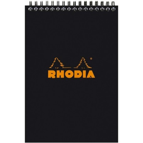 RHODIA Bloc spiral No. 16, format A5, quadrill 5x5, noir