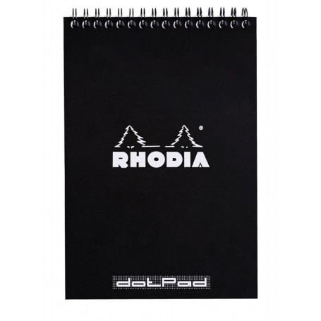 RHODIA Bloc spiral No. 16, format A5, pointill dot, noir
