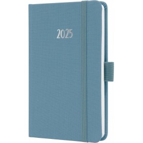 sigel Agenda de poche Jolie Feel 2025, textile, A6, bleu