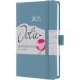 sigel Agenda de poche Jolie Feel 2025, textile, A6, bleu