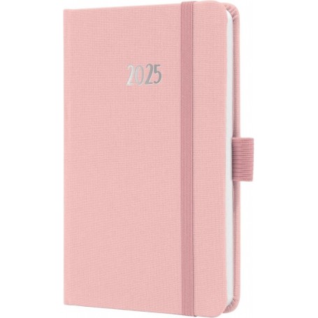 sigel Agenda de poche Jolie Feel 2025, textile, A6, rose