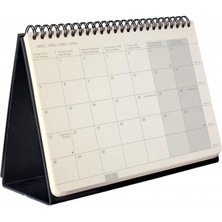 sigel Calendrier de table Conceptum 2025, env. A5, noir