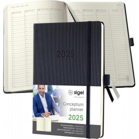 sigel Agenda planning Conceptum 2025, env. A5, noir
