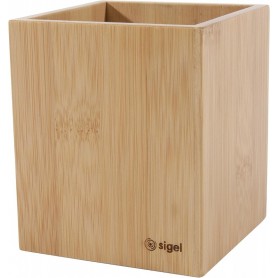 sigel Pot crayons Eyestyle, en bambou, carr