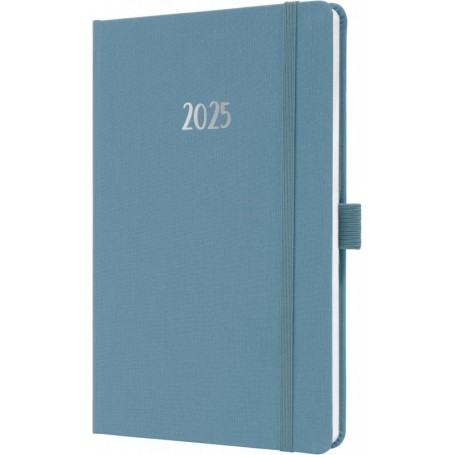 sigel Agenda de poche Jolie Feel 2025, textile, A5, bleu