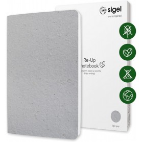 sigel Carnet de notes Re-Up, A5, quadrill, gris clair