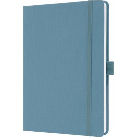 sigel Carnet de notes Jolie Feel, tissu, A5, lign, bleu