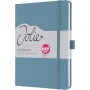 sigel Carnet de notes Jolie Feel, tissu, A5, lign, bleu