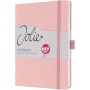 sigel Carnet de notes Jolie Feel, tissu, A5, lign, rose