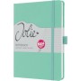 sigel Carnet de notes Jolie Feel, tissu, A5, lign, menthe
