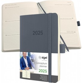 sigel Agenda planning Conceptum 2025, env. A6, gris