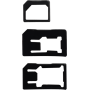 Lot de 3 : 3X adaptateurs pour micro et nano SIM