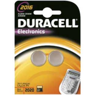 2 piles bouton Duracell SPE 2016
