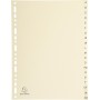 EXACOMPTA Intercalaires carte peau, A-Z, A4, 20 touches