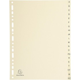 EXACOMPTA Intercalaires carte peau, A-Z, A4, 20 touches