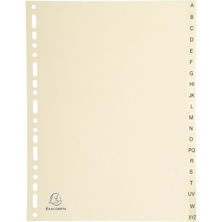 EXACOMPTA Intercalaires carte peau, A-Z, A4, 20 touches