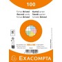 EXACOMPTA Fiches bristol, A6, quadrill, assorti